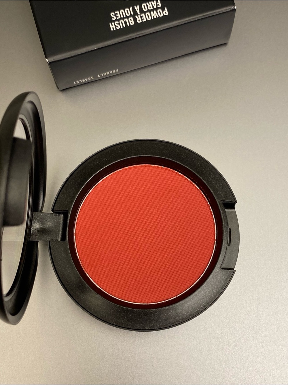 MAC “Frankly Scarlet” Matte Powder Blush